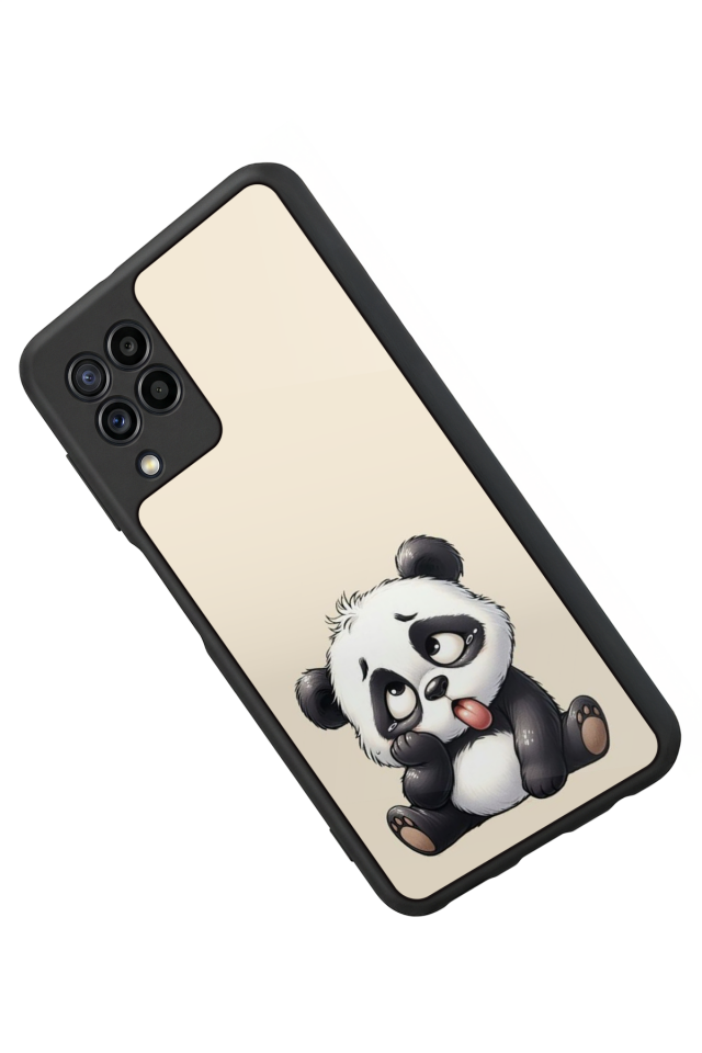 Samsung Galaxy M32 Uyumlu Panda Tasarımlı Glossy Premium Kılıf