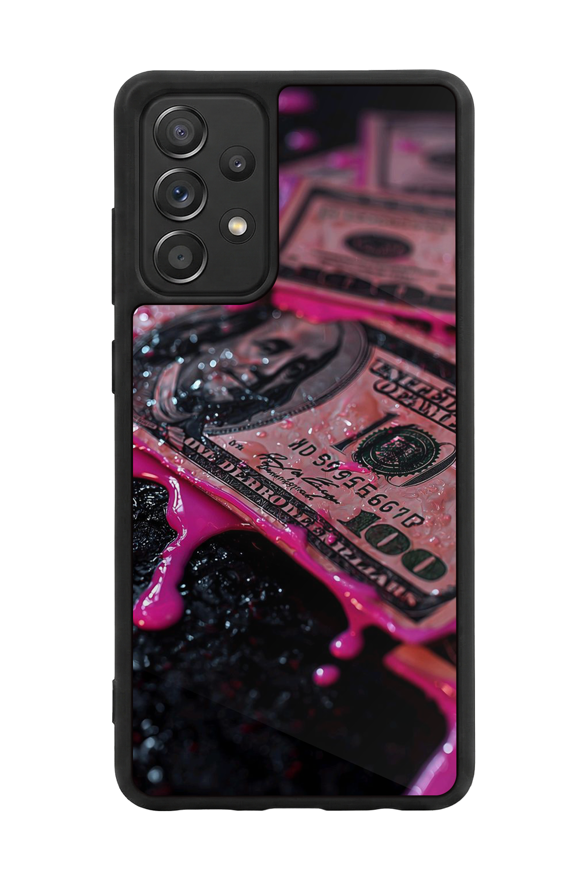 Samsung Galaxy A72 Uyumlu Para Tasarımlı Glossy Premium Kılıf