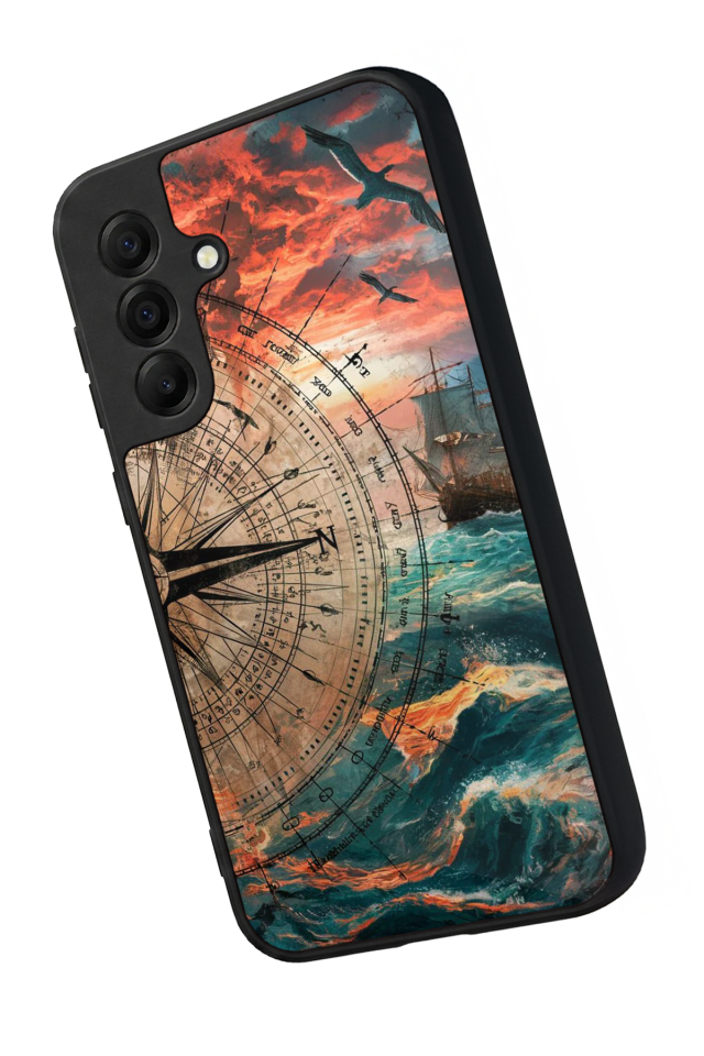 Samsung Galaxy A17 Uyumlu Pusula Tasarımlı Glossy Premium Kılıf