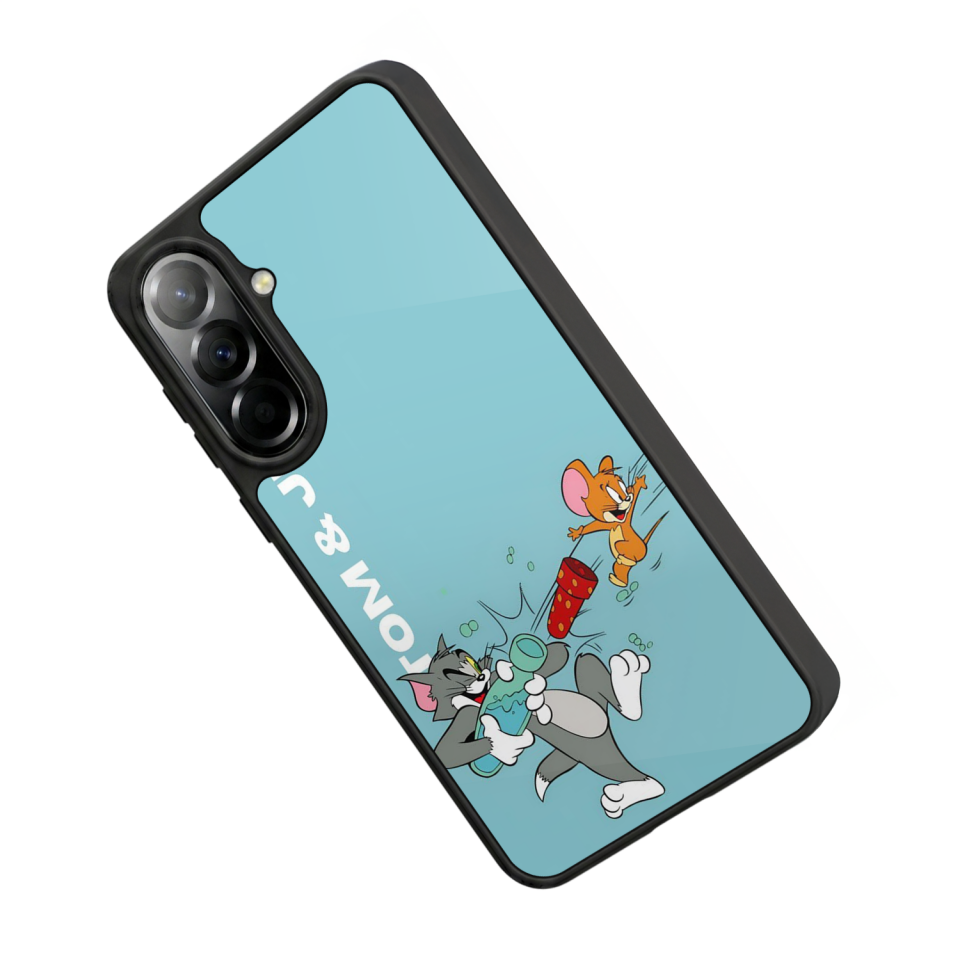 Samsung Galaxy A37 Uyumlu Tom And Jerry Tasarımlı Glossy Premium Kılıf