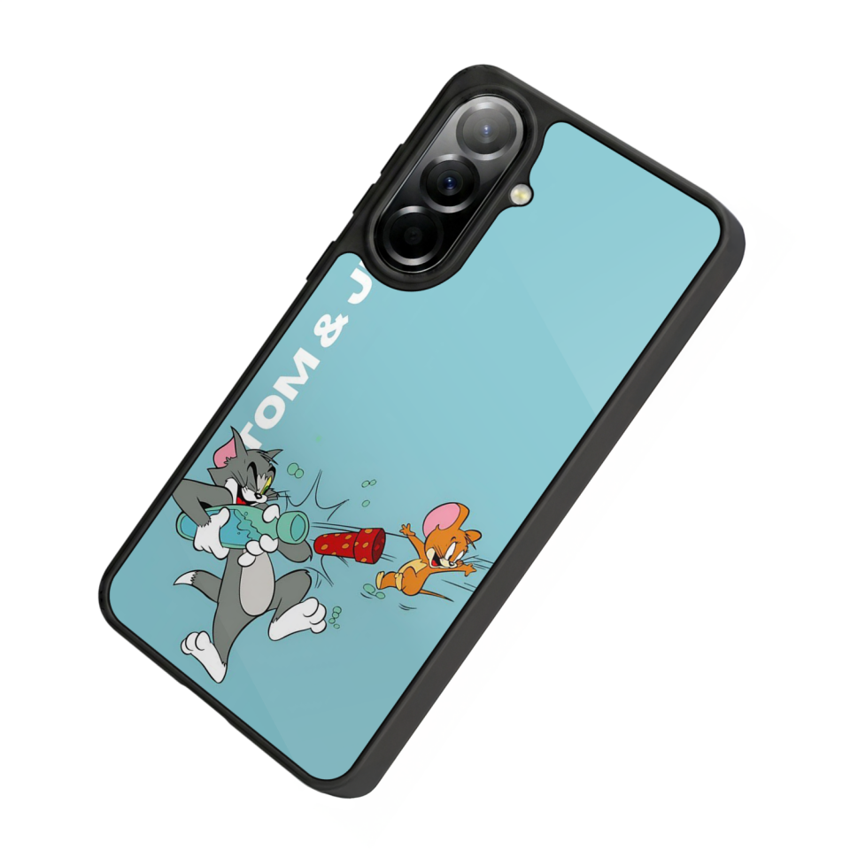 Samsung Galaxy A37 Uyumlu Tom And Jerry Tasarımlı Glossy Premium Kılıf