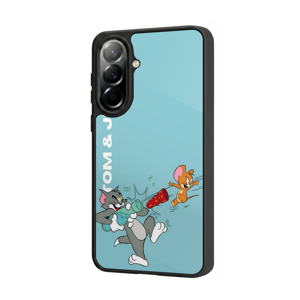 Samsung Galaxy A37 Uyumlu Tom And Jerry Tasarımlı Glossy Premium Kılıf