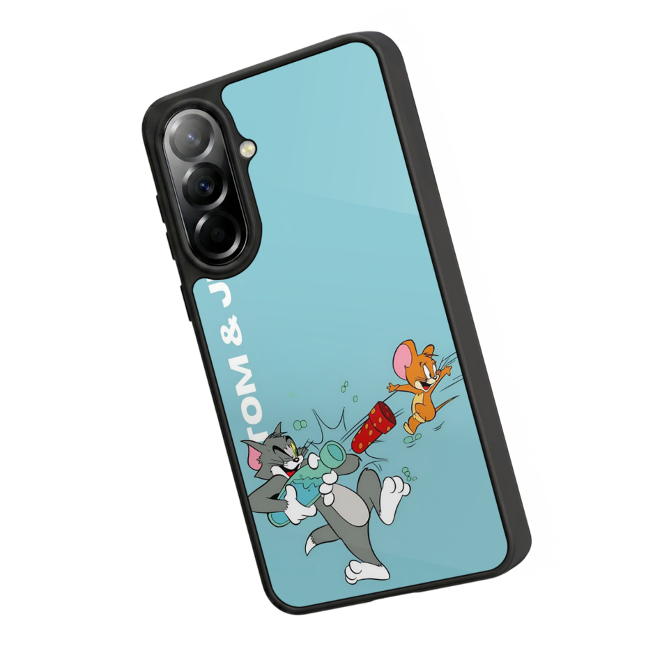 Samsung Galaxy A37 Uyumlu Tom And Jerry Tasarımlı Glossy Premium Kılıf
