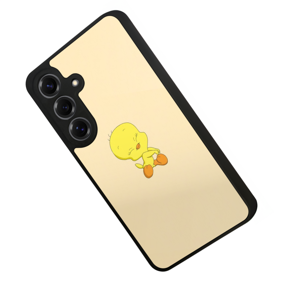 Samsung Galaxy S25 Uyumlu Tweety Tasarımlı Glossy Premium Kılıf