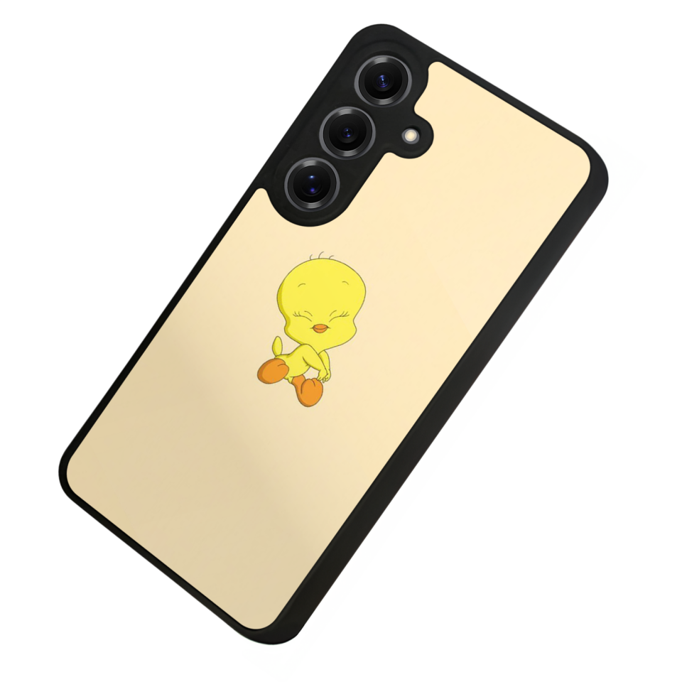 Samsung Galaxy S25 Uyumlu Tweety Tasarımlı Glossy Premium Kılıf