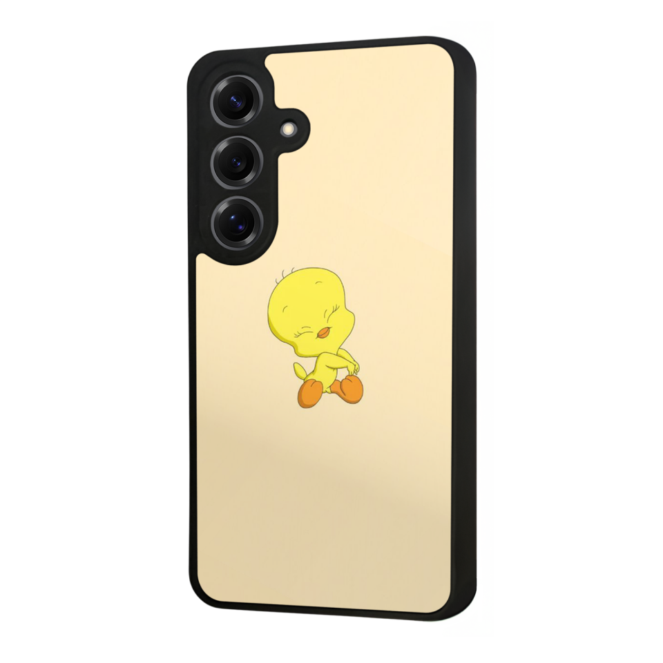 Samsung Galaxy S25 Uyumlu Tweety Tasarımlı Glossy Premium Kılıf
