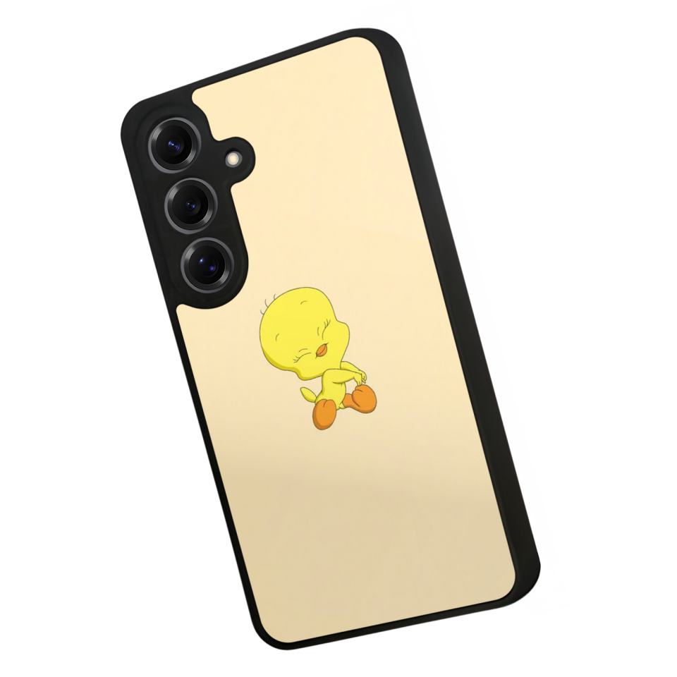 Samsung Galaxy S25 Uyumlu Tweety Tasarımlı Glossy Premium Kılıf