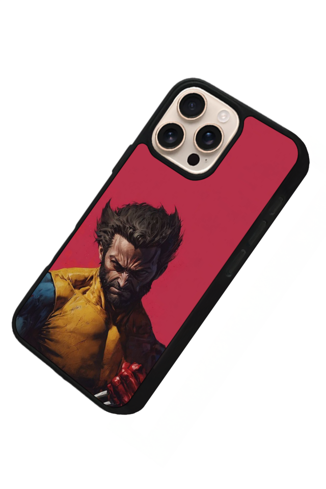 iPhone 15 Pro Max Uyumlu Wolverine Tasarımlı Glossy Premium Kılıf