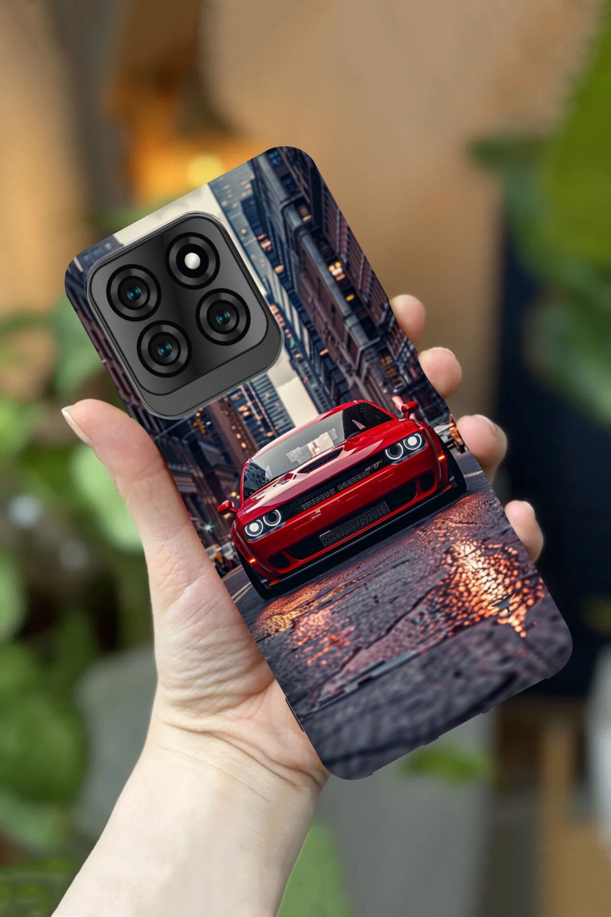 Reeder S71 Uyumlu Kamera Korumalı Dodge Araba Desenli HD Baskılı Silikon Kılıf