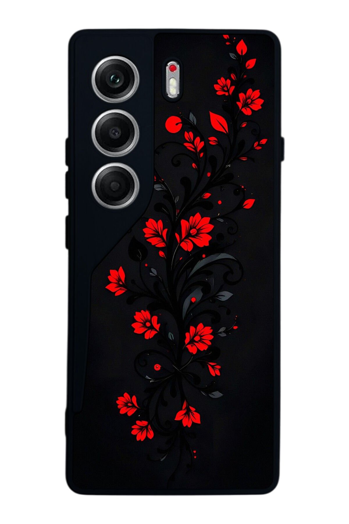 Tecno Camon 40 Uyumlu Floral Tasarımlı Glossy Premium Kılıf