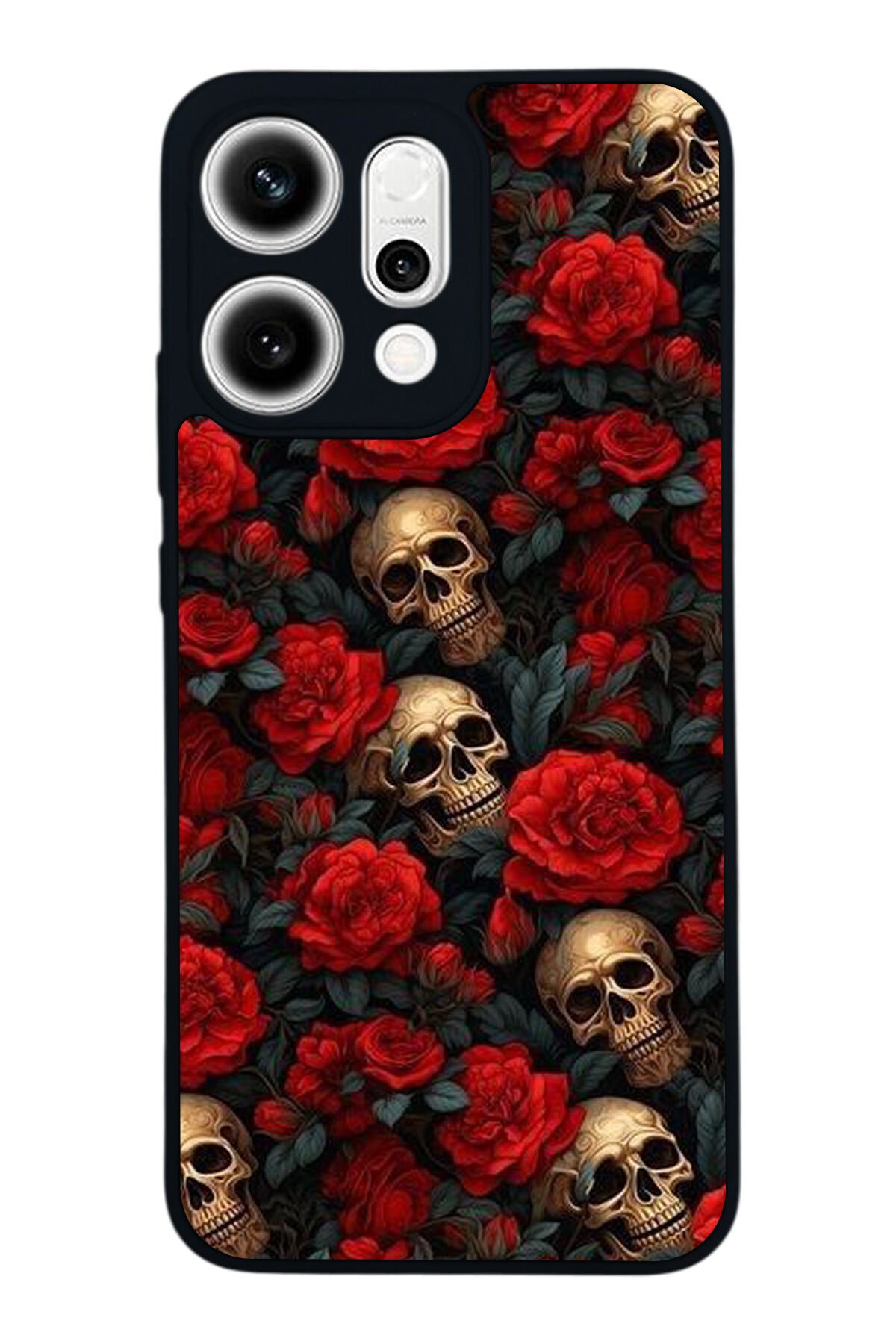 Oppo Reno 14 Uyumlu KuruKafa Tasarımlı Glossy Premium Kılıf