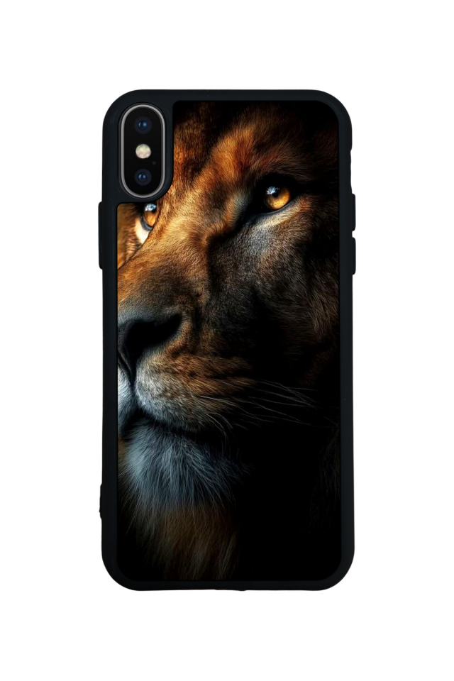 iPhone XS Max Uyumlu Aslan Tasarımlı Glossy Premium Kılıf