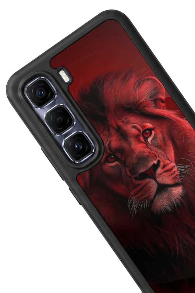 Infinix Hot 60 Pro Plus Uyumlu Aslan Tasarımlı Glossy Premium Kılıf