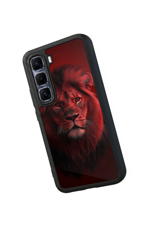 Infinix Hot 60 Pro Plus Uyumlu Aslan Tasarımlı Glossy Premium Kılıf