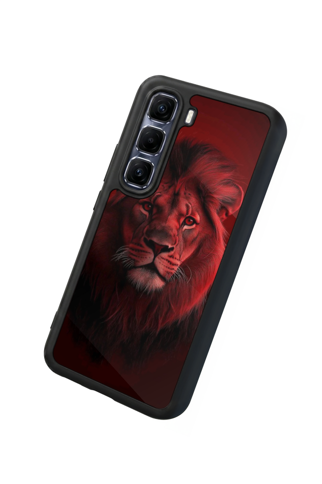 Infinix Hot 60 Pro Plus Uyumlu Aslan Tasarımlı Glossy Premium Kılıf