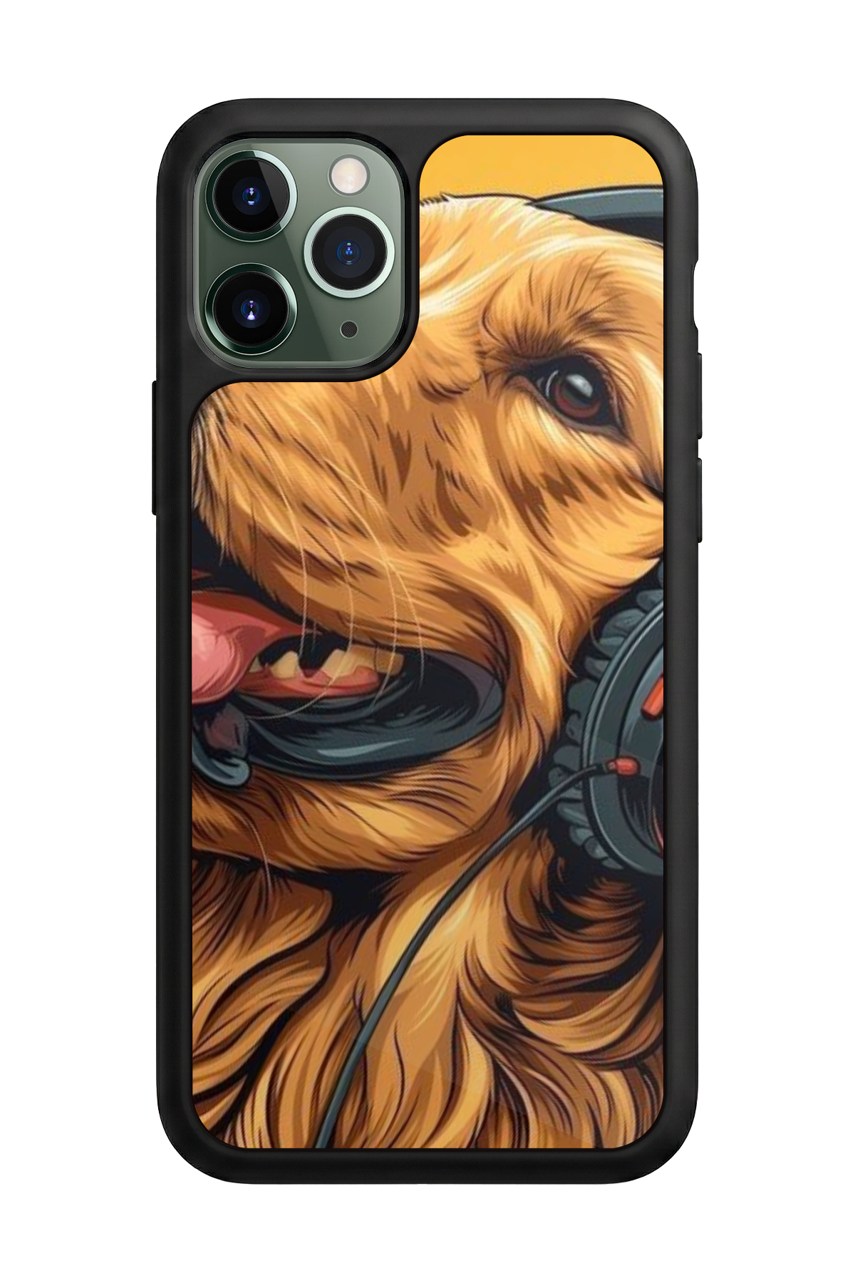 iPhone 11 Pro Uyumlu Golden Kopek Tasarımlı Glossy Premium Kılıf