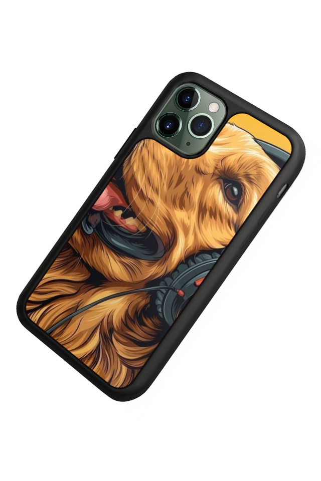 iPhone 11 Pro Uyumlu Golden Kopek Tasarımlı Glossy Premium Kılıf