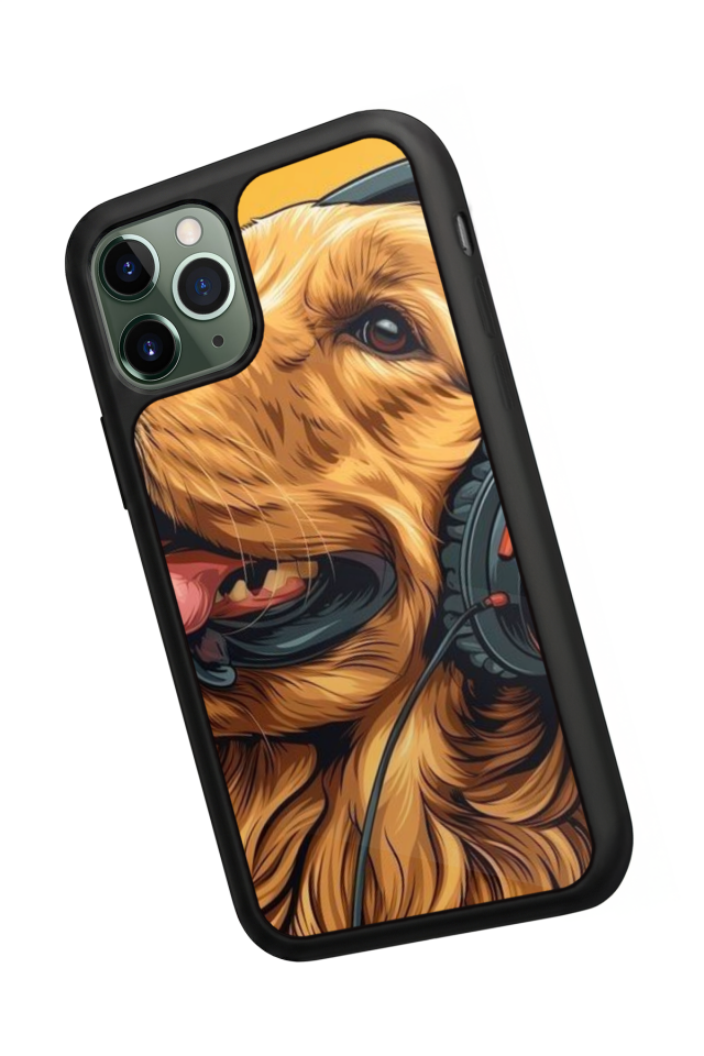 iPhone 11 Pro Uyumlu Golden Kopek Tasarımlı Glossy Premium Kılıf