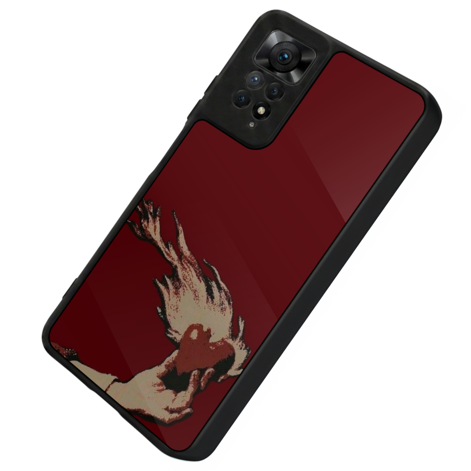 Xiaomi Redmi Note 12 Pro Uyumlu Kalp Love Tasarımlı Glossy Premium Kılıf