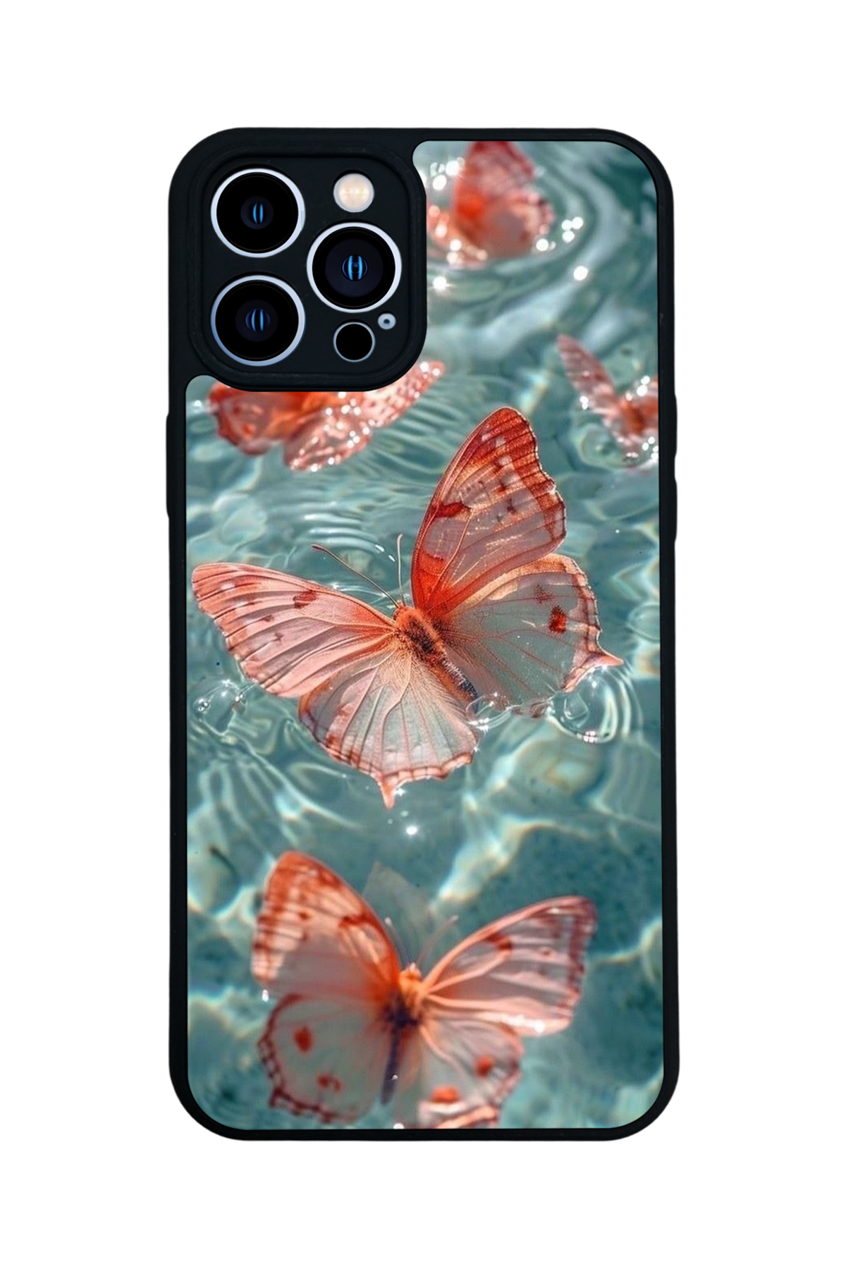 iPhone 13 Pro Max Uyumlu Kelebek Tasarımlı Glossy Premium Kılıf