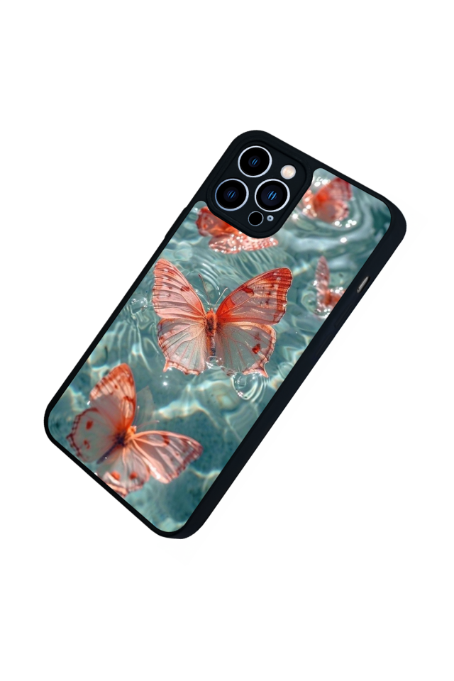 iPhone 13 Pro Max Uyumlu Kelebek Tasarımlı Glossy Premium Kılıf