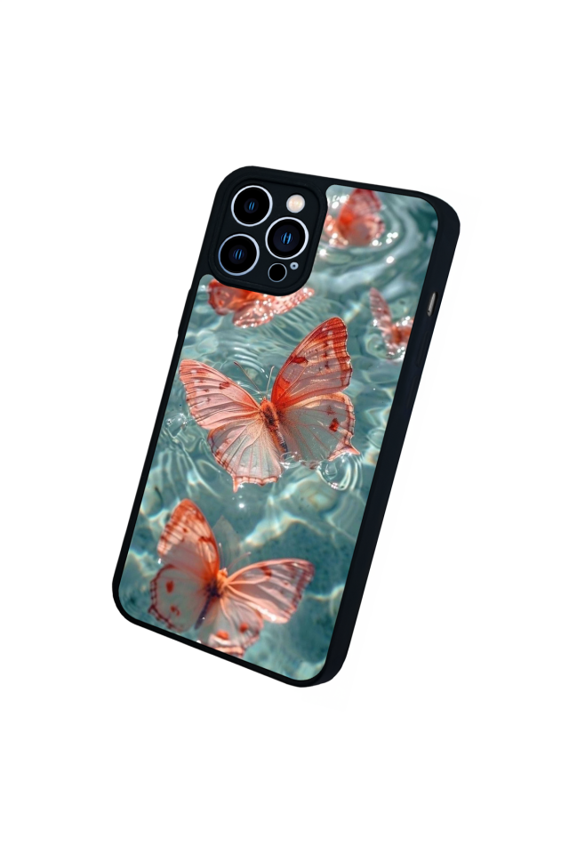 iPhone 13 Pro Max Uyumlu Kelebek Tasarımlı Glossy Premium Kılıf