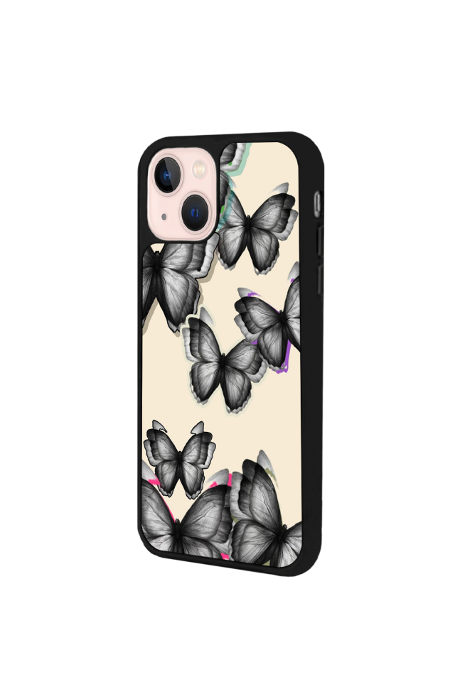 iPhone 15 Uyumlu Kelebek Tasarımlı Glossy Premium Kılıf