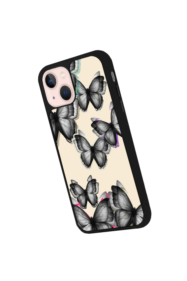 iPhone 15 Uyumlu Kelebek Tasarımlı Glossy Premium Kılıf