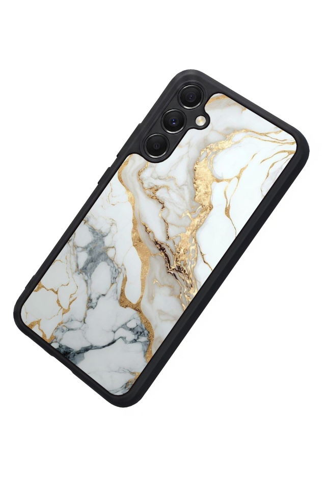 Samsung Galaxy M34 Uyumlu Mermer Marble Tasarımlı Glossy Premium Kılıf