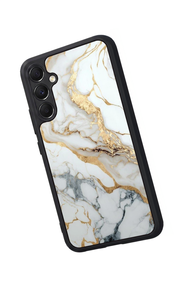 Samsung Galaxy M34 Uyumlu Mermer Marble Tasarımlı Glossy Premium Kılıf