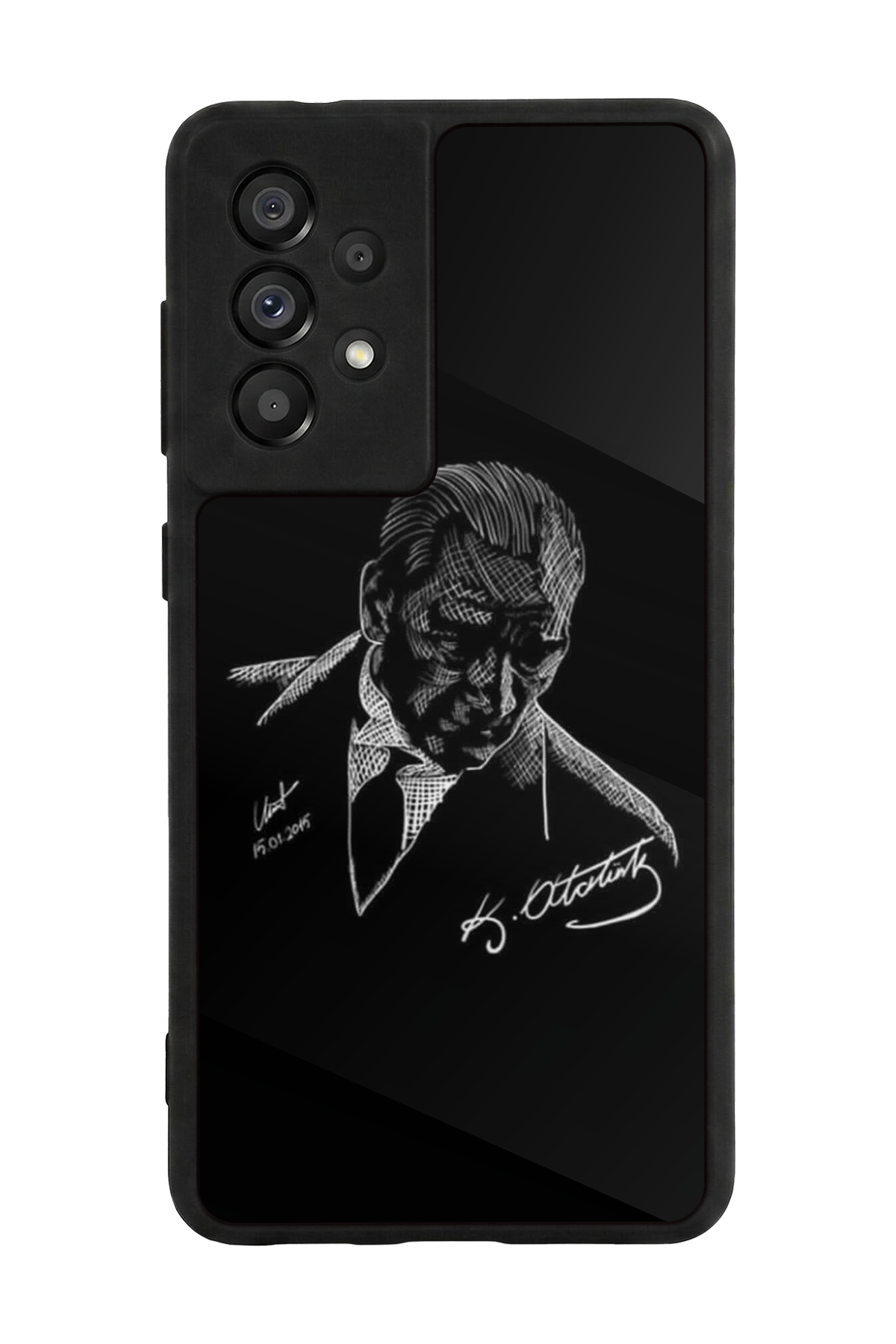 Samsung Galaxy A73 Uyumlu Mustafa Kemal Ataturk Tasarımlı Glossy Premium Kılıf