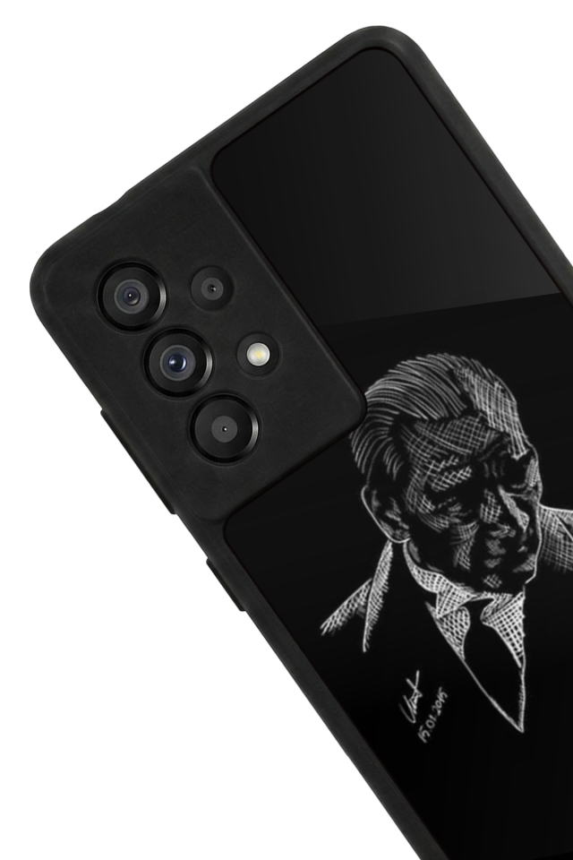 Samsung Galaxy A73 Uyumlu Mustafa Kemal Ataturk Tasarımlı Glossy Premium Kılıf