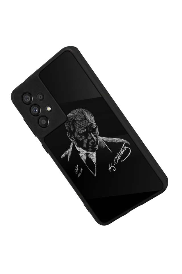 Samsung Galaxy A73 Uyumlu Mustafa Kemal Ataturk Tasarımlı Glossy Premium Kılıf