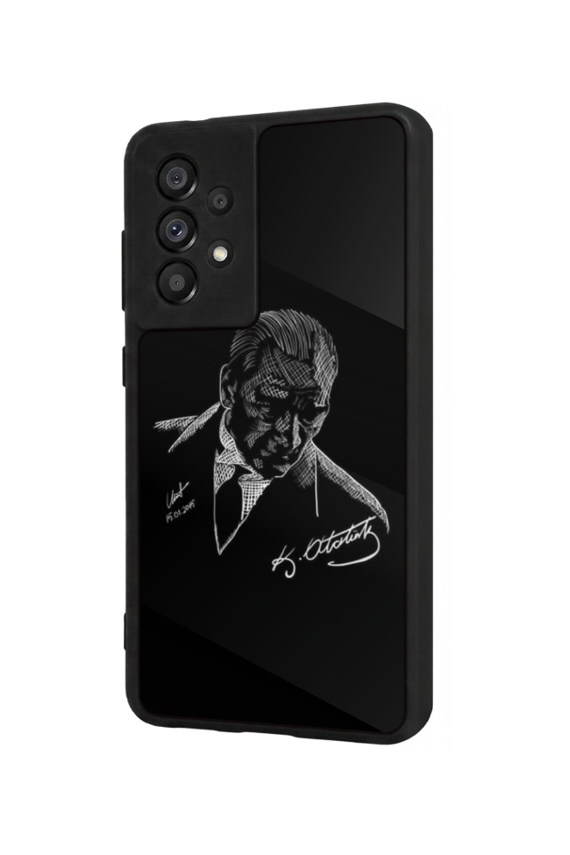 Samsung Galaxy A73 Uyumlu Mustafa Kemal Ataturk Tasarımlı Glossy Premium Kılıf