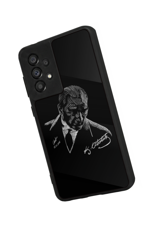 Samsung Galaxy A73 Uyumlu Mustafa Kemal Ataturk Tasarımlı Glossy Premium Kılıf