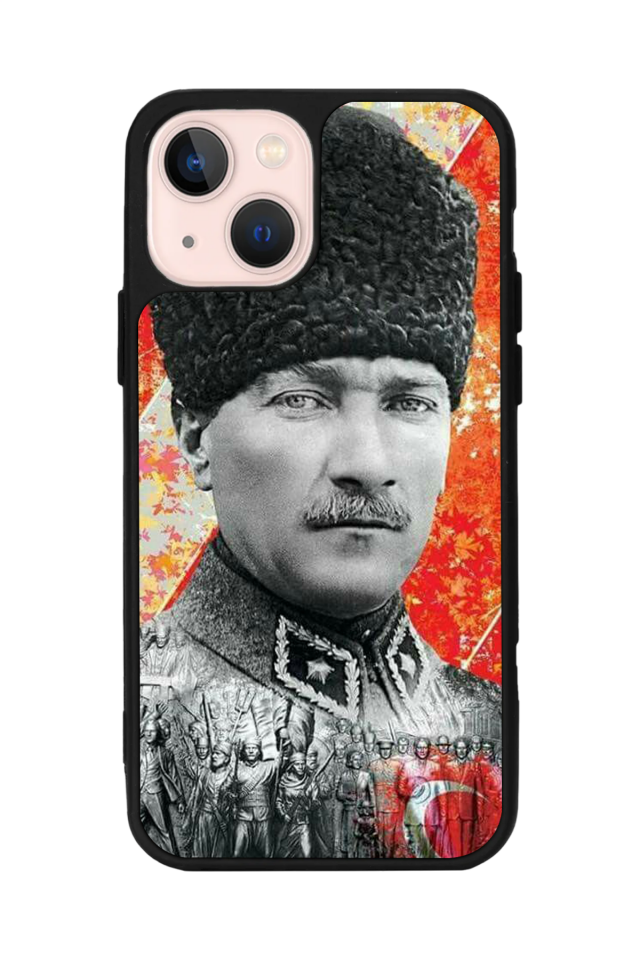 iPhone 14 Plus Uyumlu Mustafa Kemal Ataturk Tasarımlı Glossy Premium Kılıf