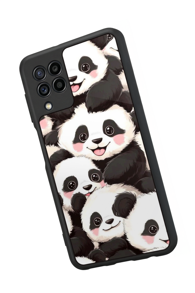 Samsung Galaxy M32 Uyumlu Panda Tasarımlı Glossy Premium Kılıf