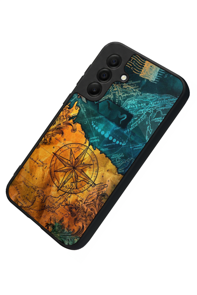 Samsung Galaxy A17 Uyumlu Pusula Tasarımlı Glossy Premium Kılıf