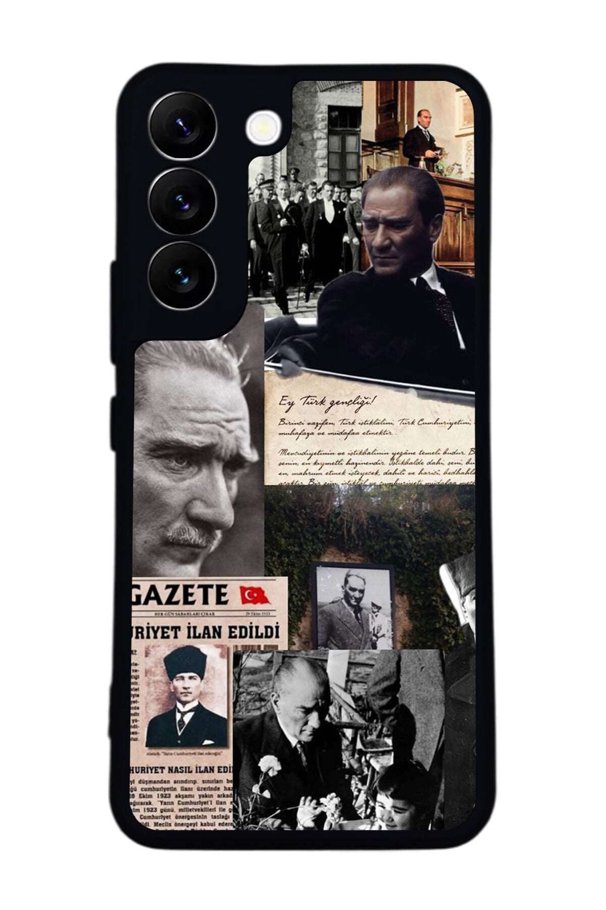Samsung Galaxy S22 Uyumlu Mustafa Kemal Ataturk Tasarımlı Glossy Premium Kılıf