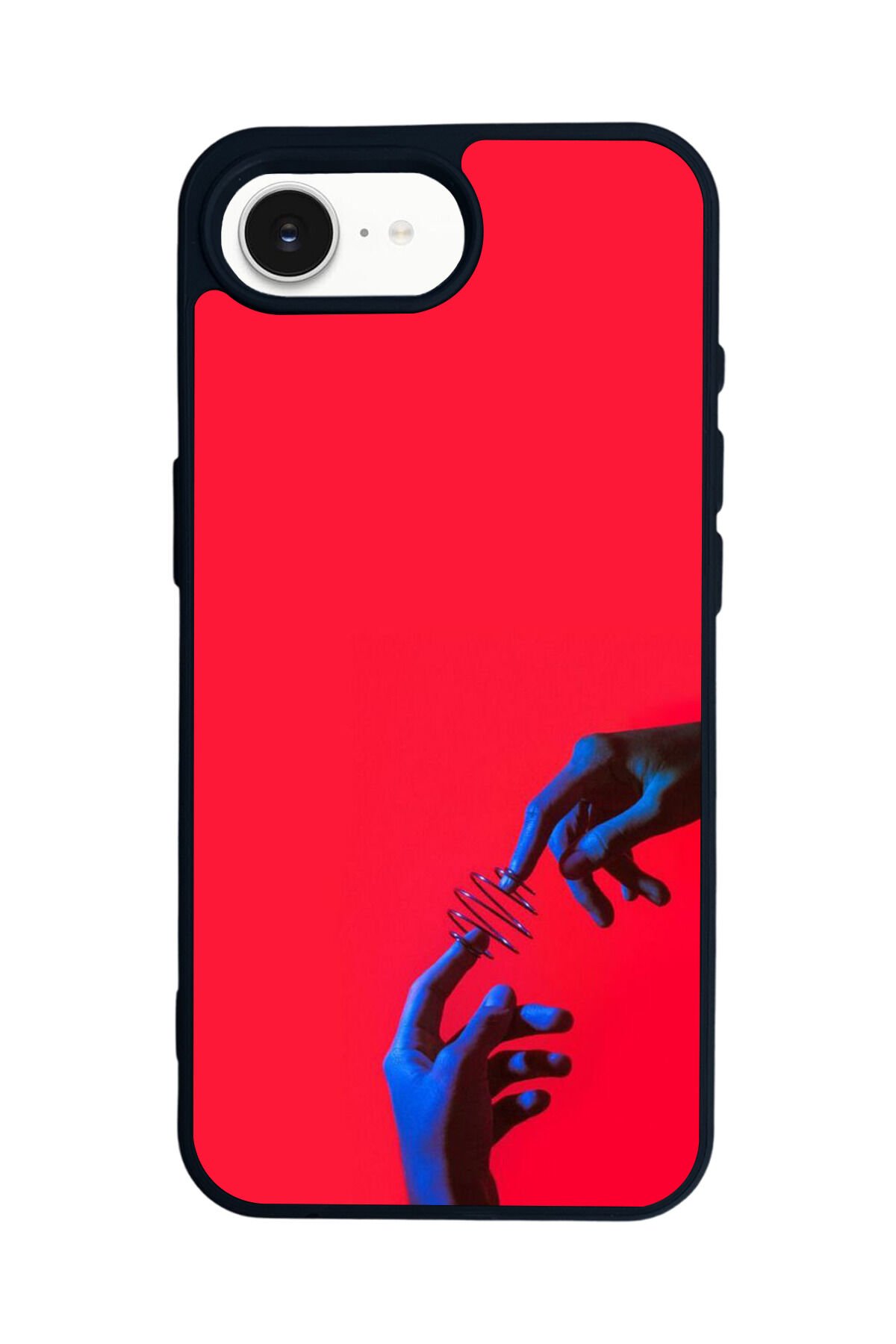 iPhone 16E Uyumlu Kirmizi Tasarımlı Glossy Premium Kılıf