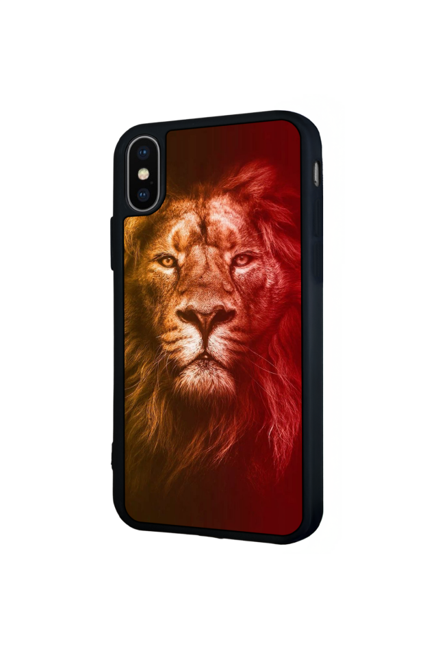 iPhone XS Max Uyumlu Aslan Tasarımlı Glossy Premium Kılıf