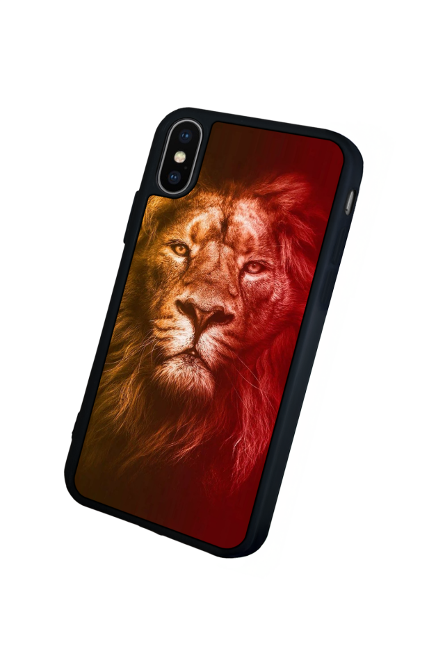 iPhone XS Max Uyumlu Aslan Tasarımlı Glossy Premium Kılıf