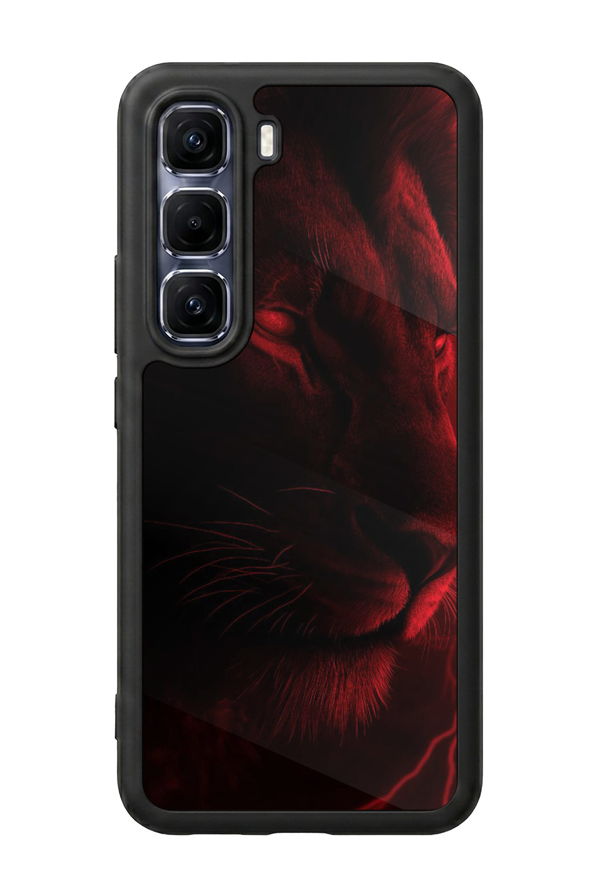 Infinix Hot 60 Pro Plus Uyumlu Aslan Tasarımlı Glossy Premium Kılıf