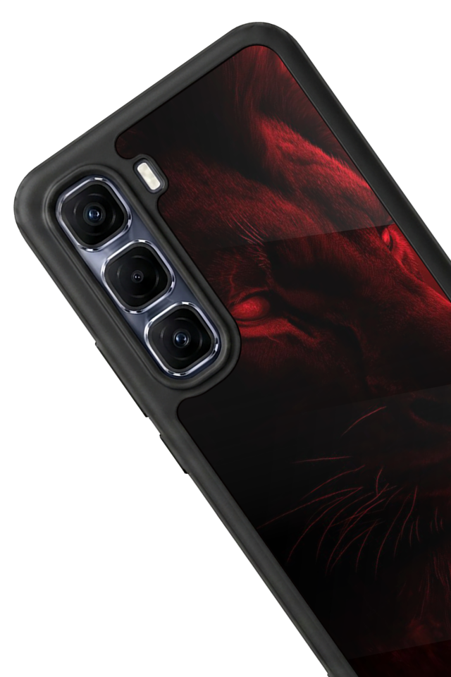 Infinix Hot 60 Pro Plus Uyumlu Aslan Tasarımlı Glossy Premium Kılıf