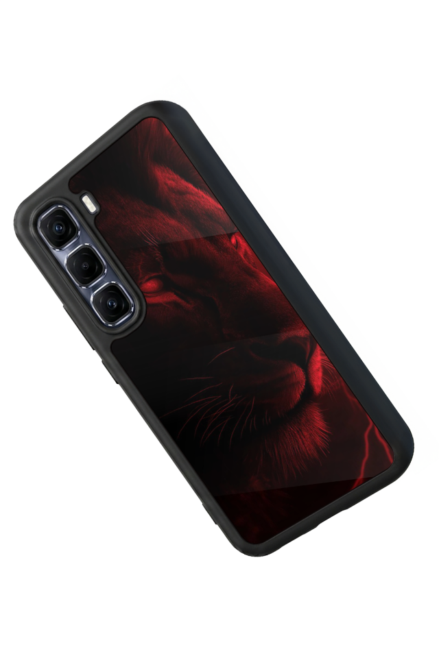 Infinix Hot 60 Pro Plus Uyumlu Aslan Tasarımlı Glossy Premium Kılıf