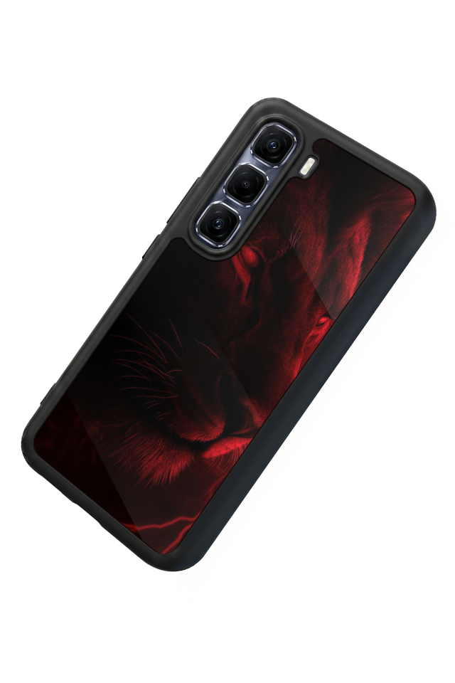 Infinix Hot 60 Pro Plus Uyumlu Aslan Tasarımlı Glossy Premium Kılıf