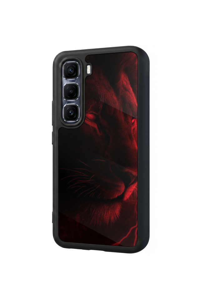 Infinix Hot 60 Pro Plus Uyumlu Aslan Tasarımlı Glossy Premium Kılıf
