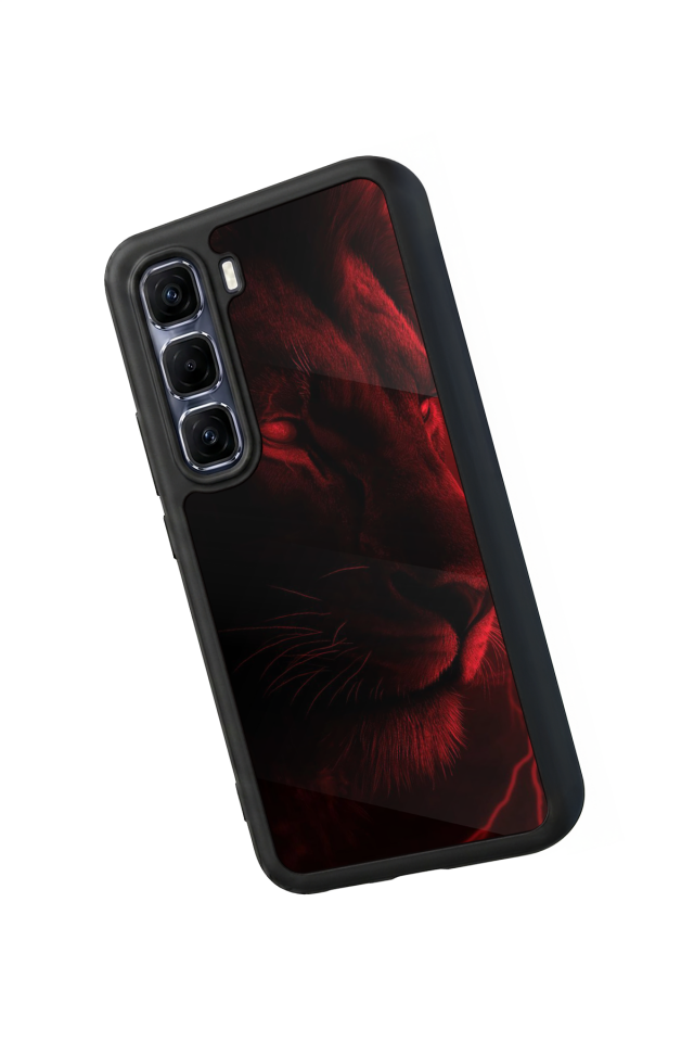 Infinix Hot 60 Pro Plus Uyumlu Aslan Tasarımlı Glossy Premium Kılıf