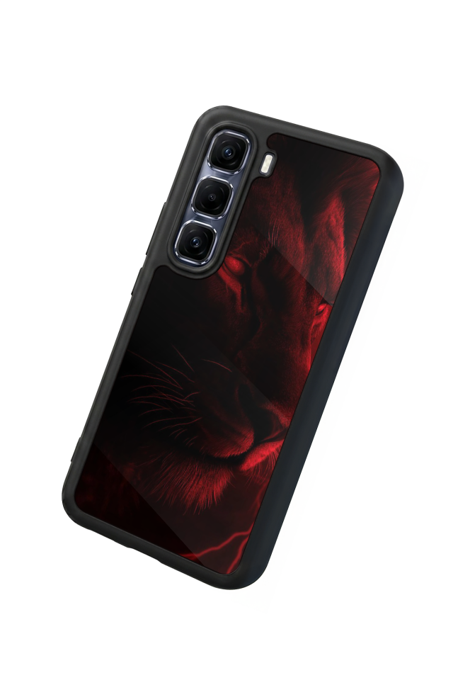 Infinix Hot 60 Pro Plus Uyumlu Aslan Tasarımlı Glossy Premium Kılıf