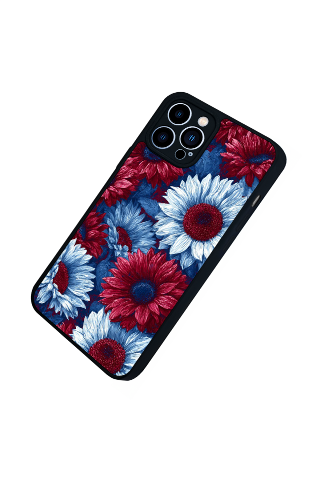 iPhone 12 Pro Max Uyumlu Cicek Tasarımlı Glossy Premium Kılıf